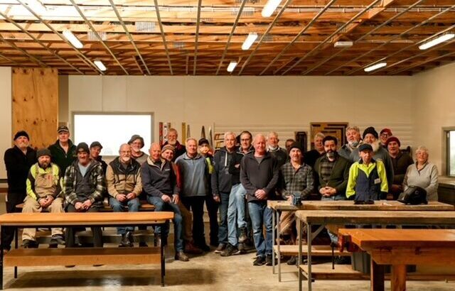 Men's Shed opens new head quarters after 12 months of building, group photo of all the members. picture: Chris Doheny